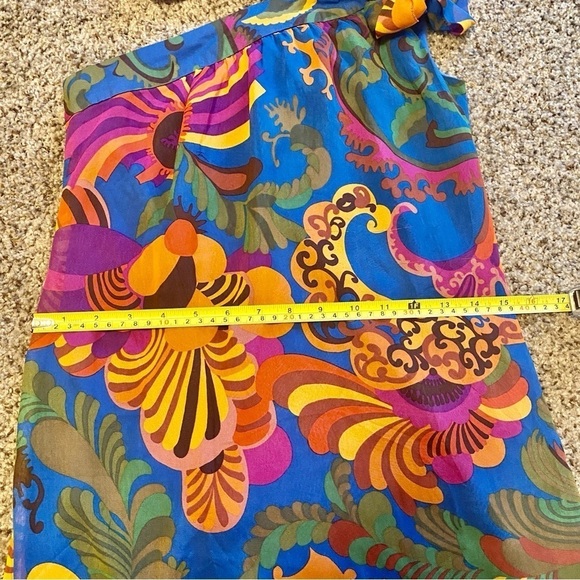 Banana Republic X Trina Turk Coachella Floral Silk One Shoulder Dress, size 0 - Picture 12 of 14